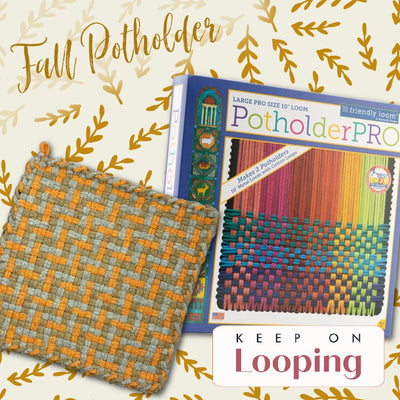 Fall Potholder Kit (10")-Potholder weaving-Keep On Looping-Acorns & Twigs
