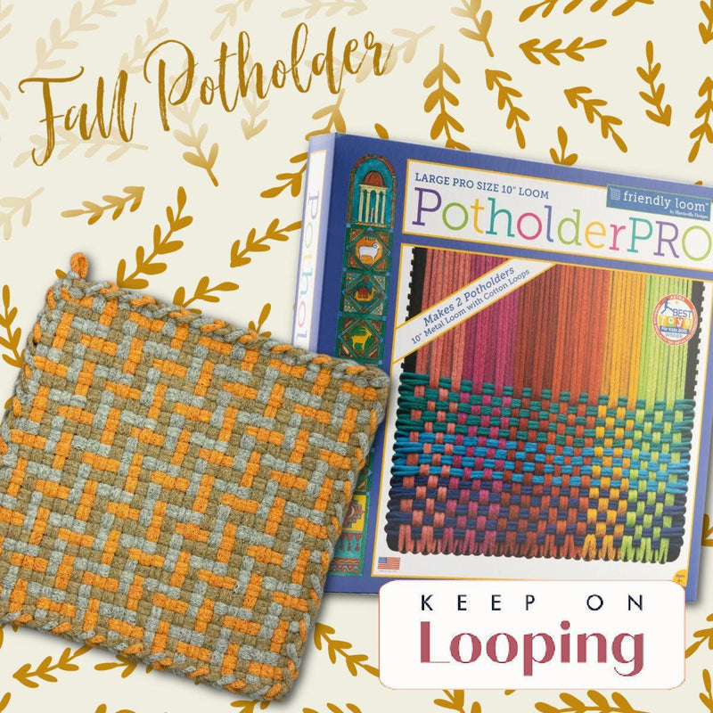 Fall Potholder Kit (10")-Potholder weaving-Keep On Looping-Acorns & Twigs