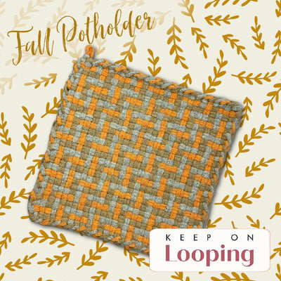 Fall Potholder Kit (10")-Potholder weaving-Keep On Looping-Acorns & Twigs