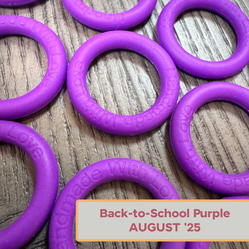 Silicone Rings - Back to School (Purple)-Silicone Ring-Keep On Looping-Acorns & Twigs