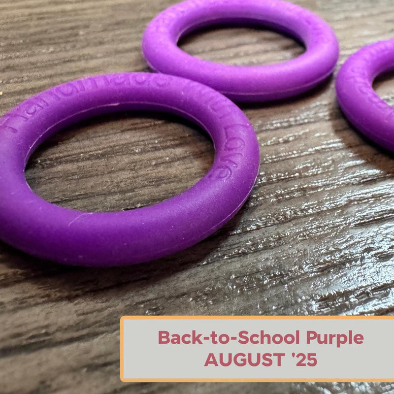 Silicone Rings - Back to School (Purple)-Silicone Ring-Keep On Looping-Acorns & Twigs