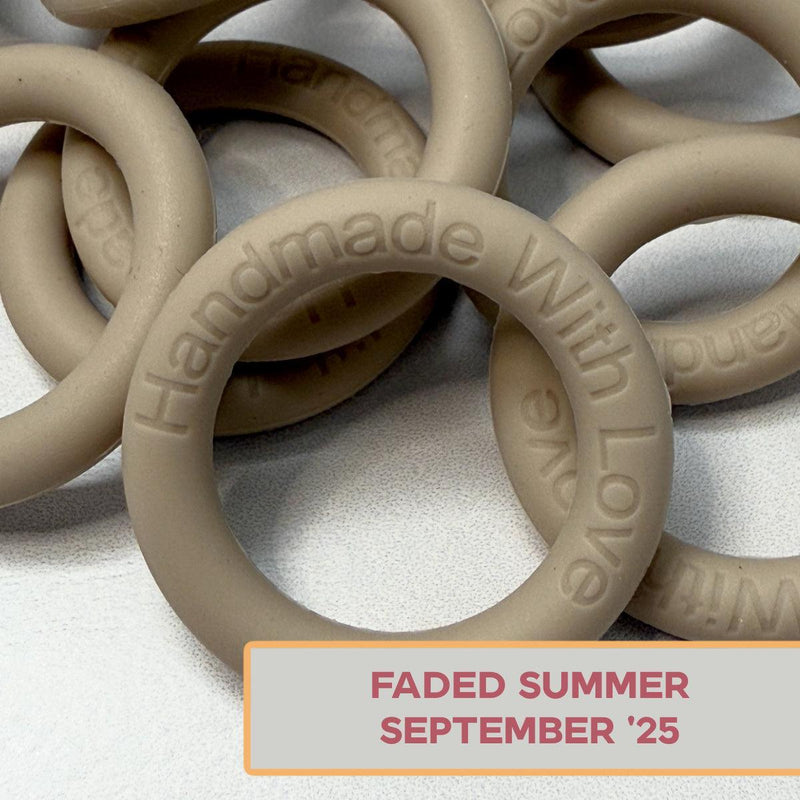 Silicone Rings - Faded Summer (Sand Dollar Beige)-Silicone Ring-Keep On Looping-Acorns & Twigs
