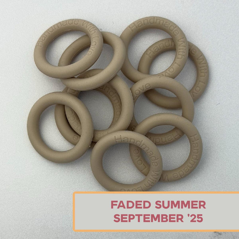 Silicone Rings - Faded Summer (Sand Dollar Beige)-Silicone Ring-Keep On Looping-Acorns & Twigs
