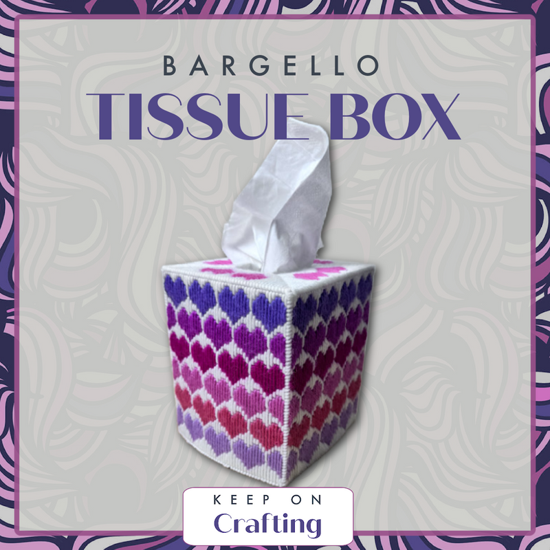 Tissue Box Bargello Class-KOC-Keep On Crafting-Acorns & Twigs