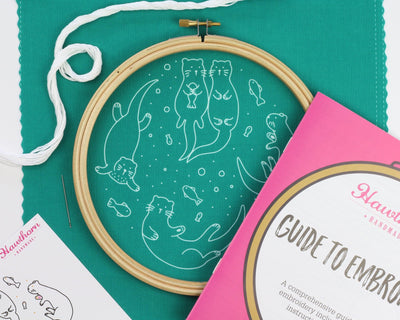 Awesome Otter Embroidery Kit-Embroidery-Hawthorn Handmade-Acorns & Twigs
