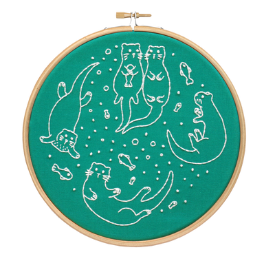 Awesome Otter Embroidery Kit-Embroidery-Hawthorn Handmade-Acorns & Twigs
