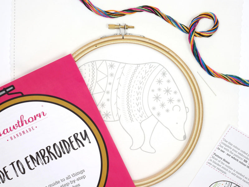 Bear Embroidery Kit-Embroidery-Hawthorn Handmade-Acorns & Twigs