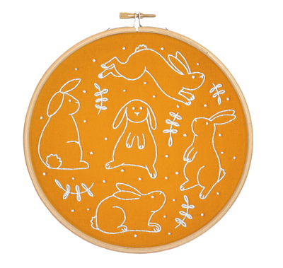 Bouncing Bunnies Embroidery Kit-Embroidery-Hawthorn Handmade-Acorns & Twigs