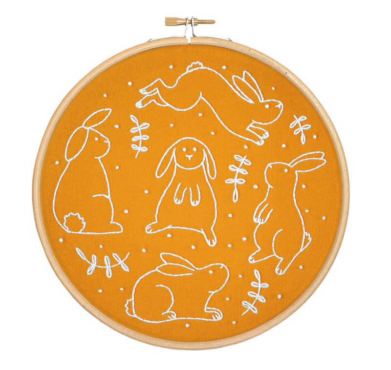 Bouncing Bunnies Embroidery Kit-Embroidery-Hawthorn Handmade-Acorns & Twigs