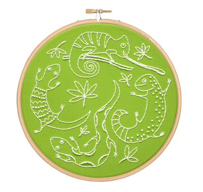 Lazy Lizards Embroidery Kit-Embroidery-Hawthorn Handmade-Acorns & Twigs