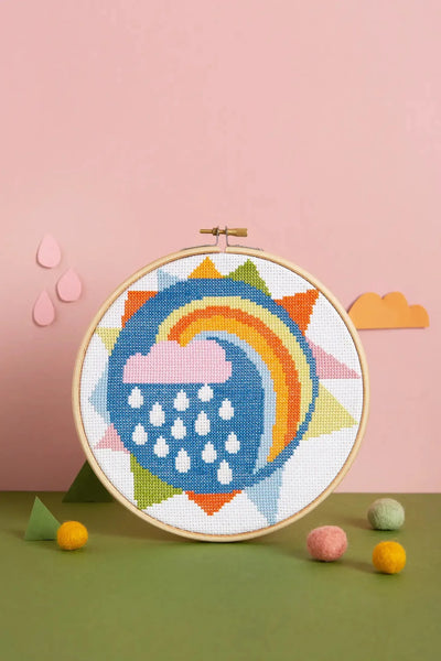 Rainbow Cross Stitch Kit-Cross Stitch-Hawthorn Handmade-Acorns & Twigs
