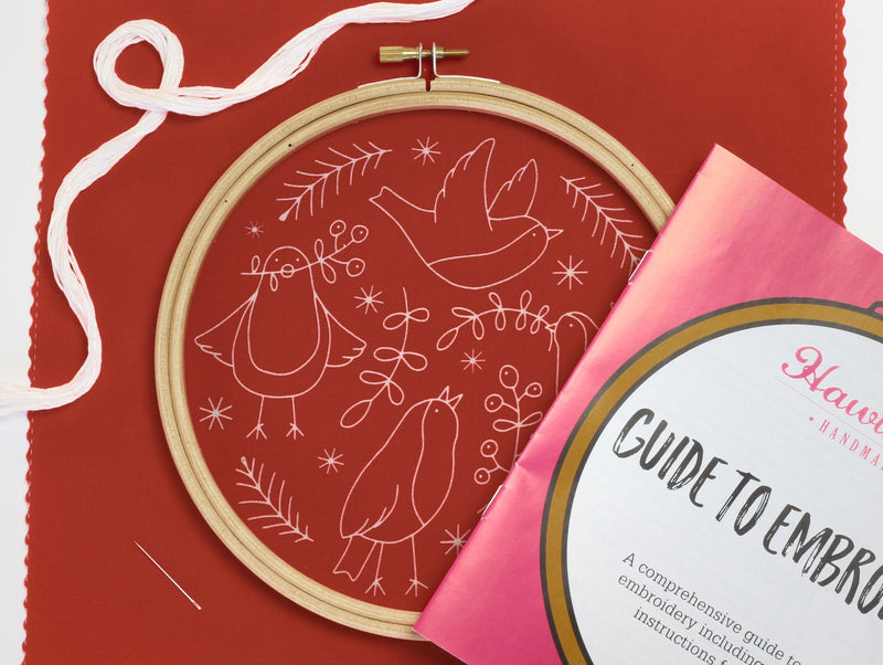 Red Robins Embroidery Kit-Embroidery-Hawthorn Handmade-Acorns & Twigs