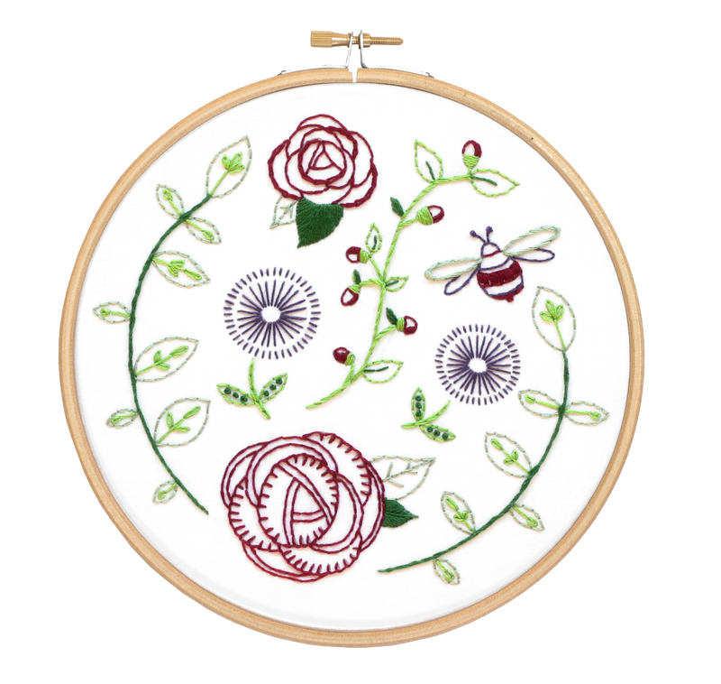 Rose Garden Embroidery Kit-Embroidery-Hawthorn Handmade-Acorns & Twigs